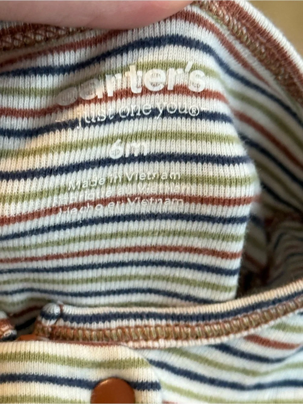 Carters Gender Neutral Onesie Zipper Up